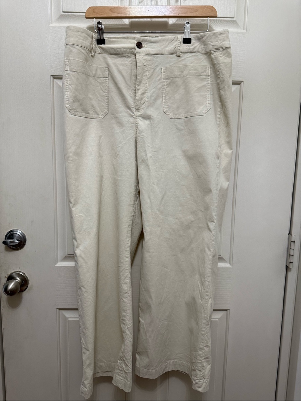 J. Crew Off-White Straight-Leg Jeans